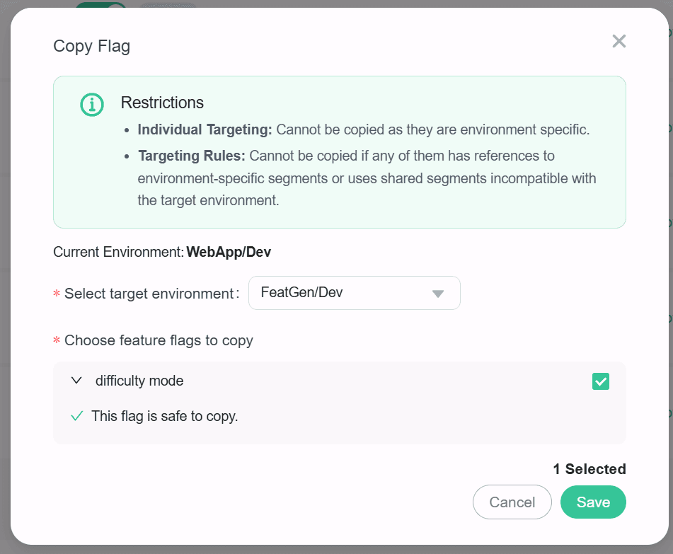 Copy precheck result
